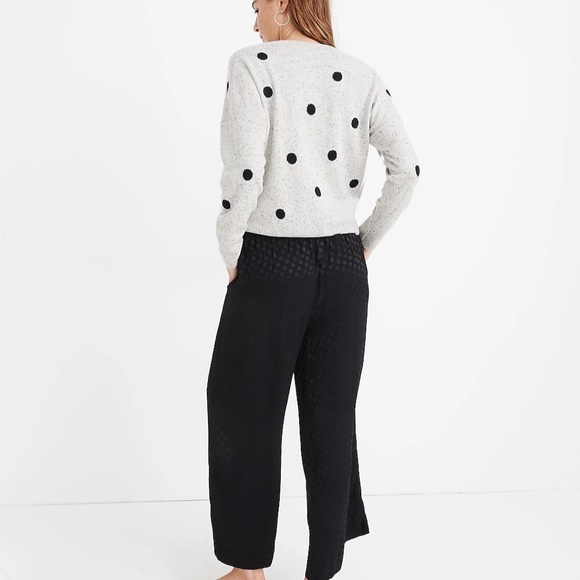 Madewell  |  Drapey Jacquard Huston Pull on pant black size M - Picture 4 of 11